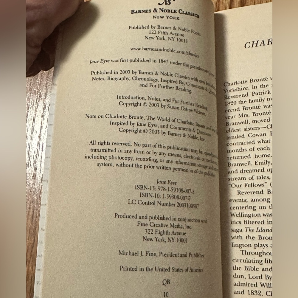 Jane Eyre (Barnes & Noble Classics Series) Paperback - Picture 5 of 8